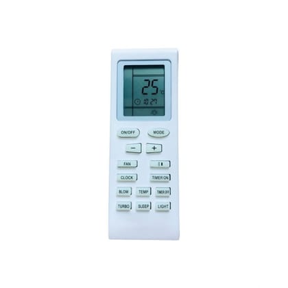 Generic AC Remote No.18A No Backlight Voltas AC Remote Control (White)