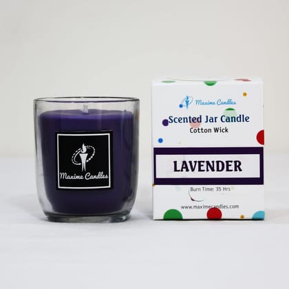 Lavender Fragranced U Shaped Glass Jar Scented Candle