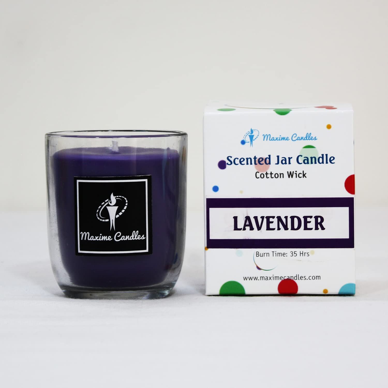 Lavender Fragranced U Shaped Glass Jar Scented Candle