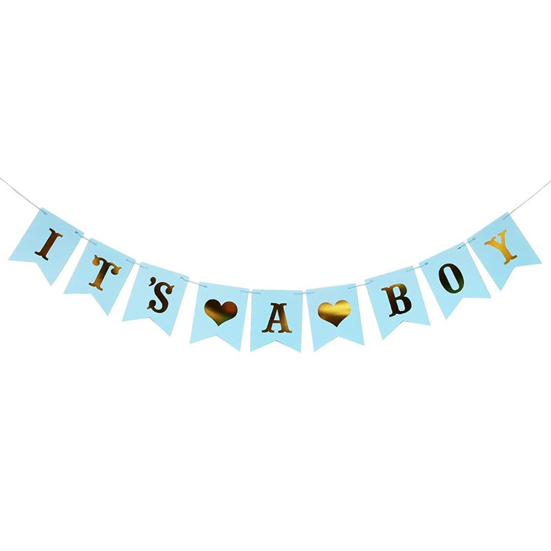 Baby Shower 'Its A Boy!' Blue Foil Letter Banner - 1PC