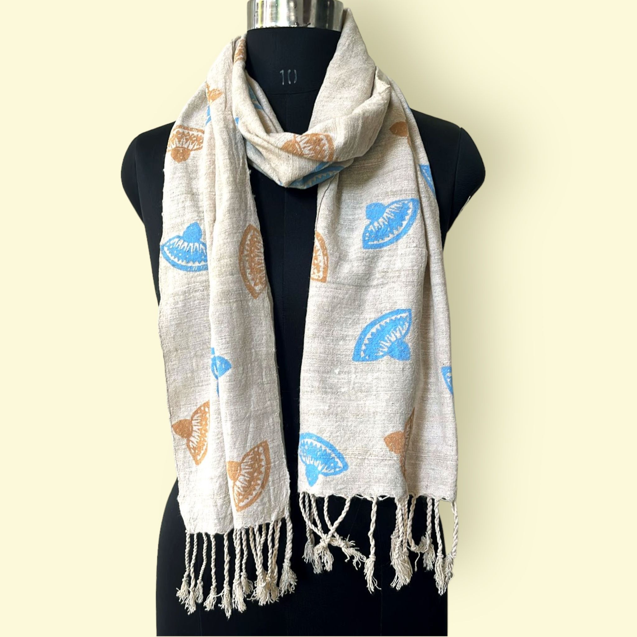 Blue &amp; Brown Japi Eri Muffler