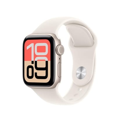 Apple Watch SE GPS + Cellular 40mm Starlight Aluminium Case with Starlight Sport Band - S/M