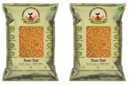 Sedya Unpolished Premium Toor Dal | Protein-Rich & Fresh | 1kg
