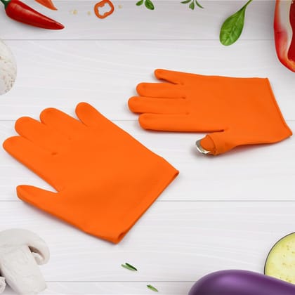 DHRUVINSRI Silicone Thumb and Finger Protector Gloves for Cutting, Harvesting, and Vegetable Prep