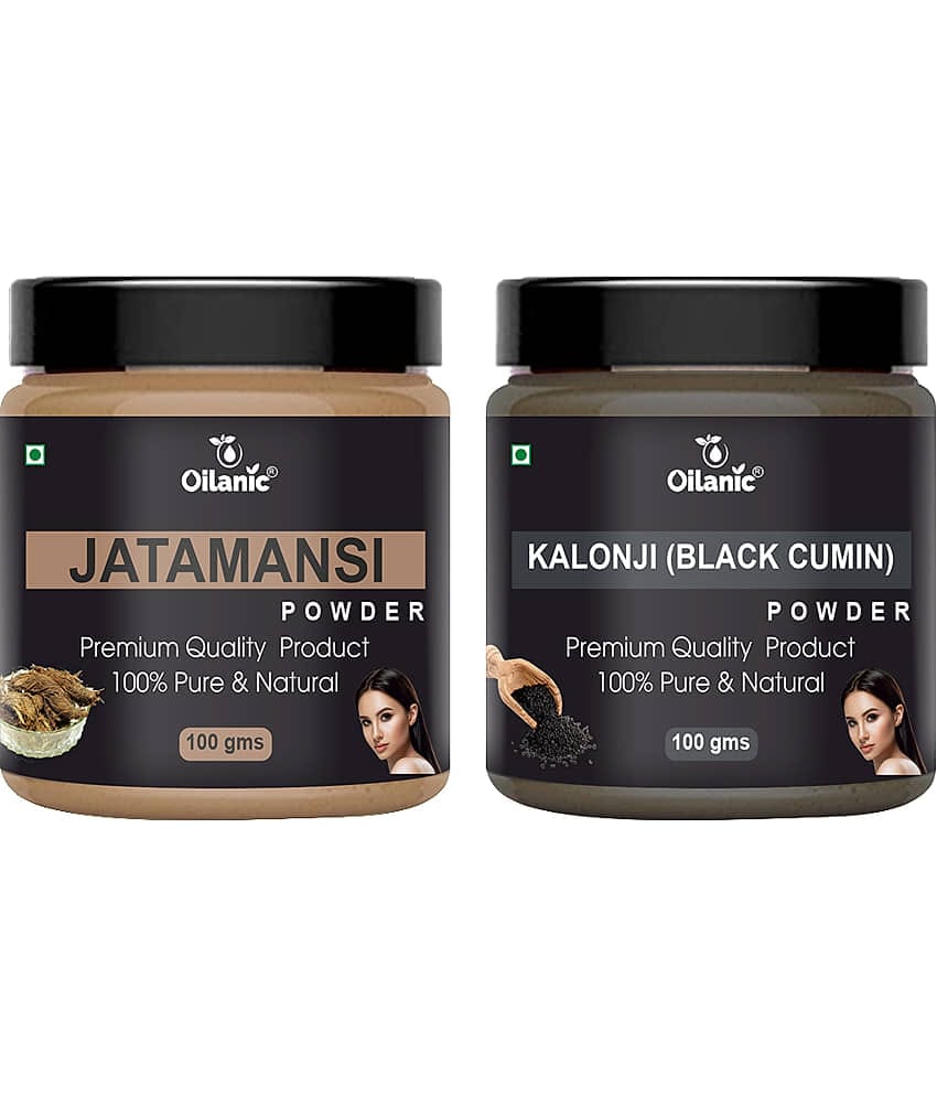 Oilanic 100% Pure Jatamansi Powder & Kalonji Powder For Skin Hair Mask 200 g Pack of 2