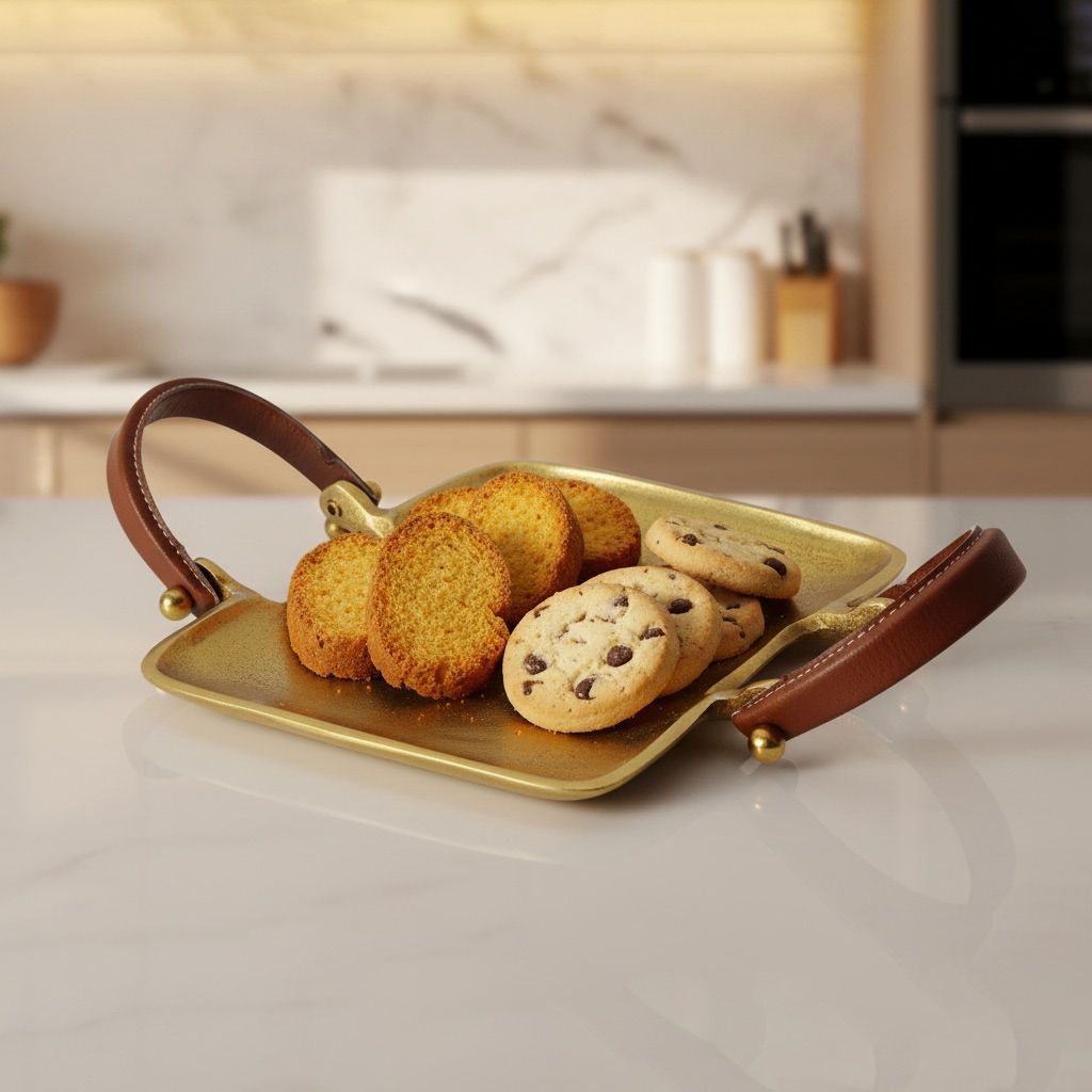 Aluminium Decorative Square Handle Dip Platter (AMAS1671/11)