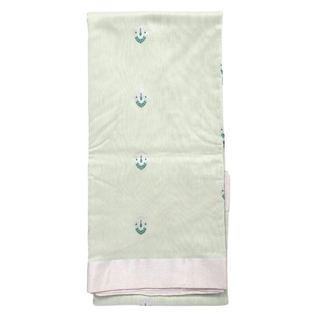HANDLOOM CHANDERI SAREE- MERCERISED(COTTON+SILK MIX) WITH BLOUSE (SKU - 1SC101170322 SAREE- 76)