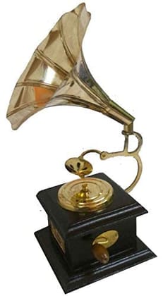 Gramophone Dummy Vintage Brass 9" Decorative Showpiece Rajasthani Decor, Desk Organizers , Interior Decoration . Gramophone Dummy Vintage Brass 9" Decorative Showpiece Rajasthani Decor, Desk Organizers , Interior Decoration .