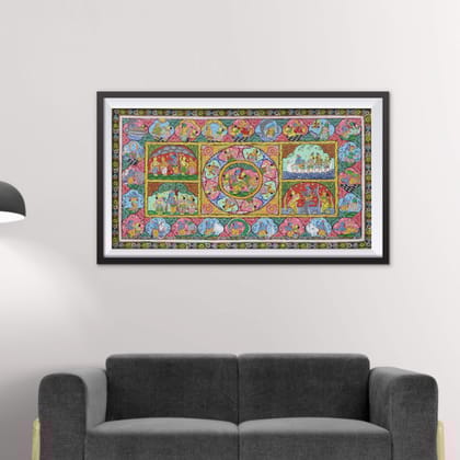 Patta Painting of Krishna Leela