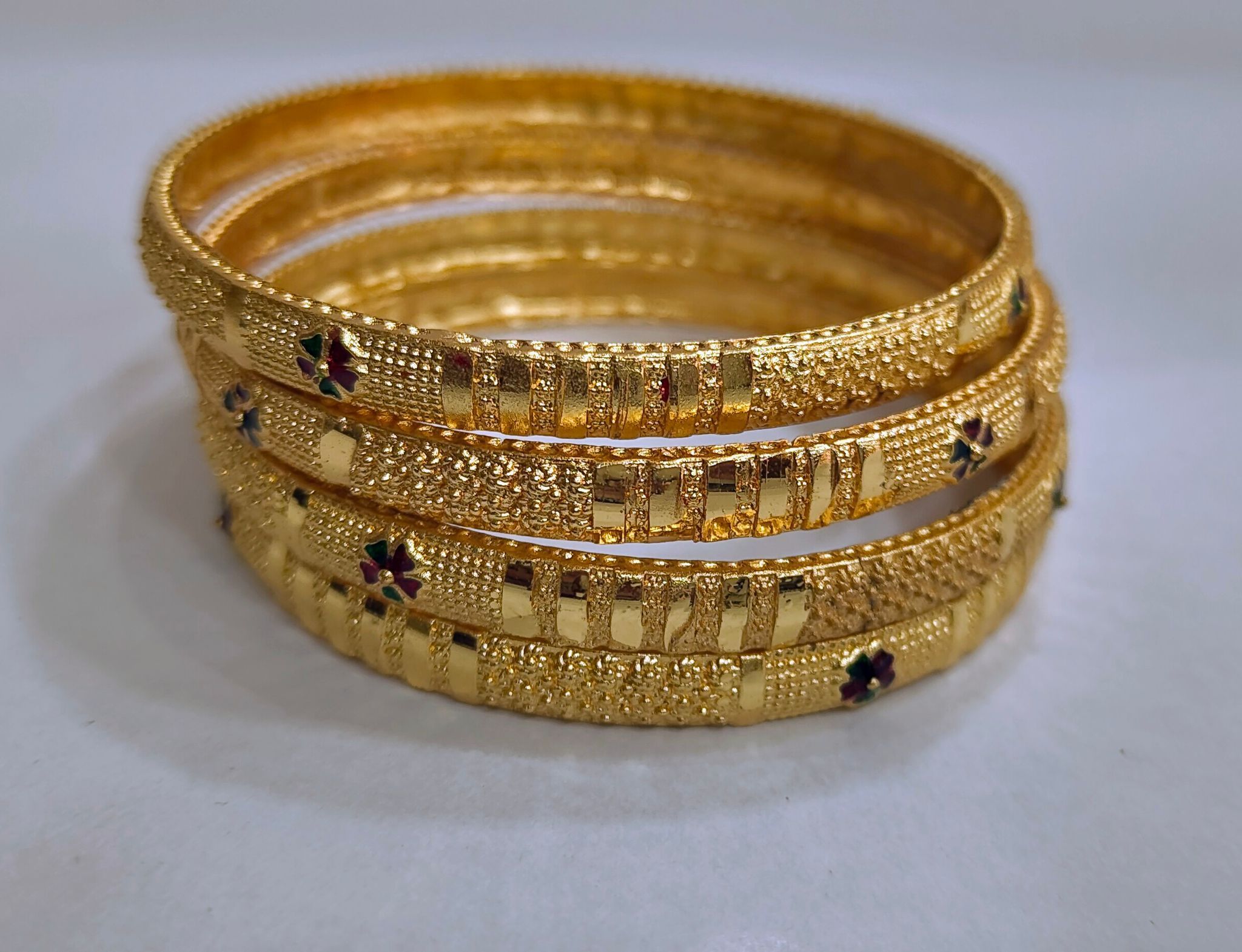 Gold Plated Bangles Set of 4