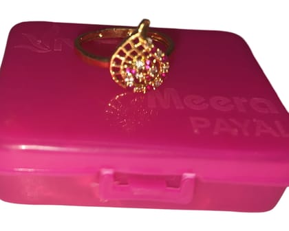 Buy Online Cubic Zirconia Gold Plated Leaf Design Ring For Women at Lowest Price in India |