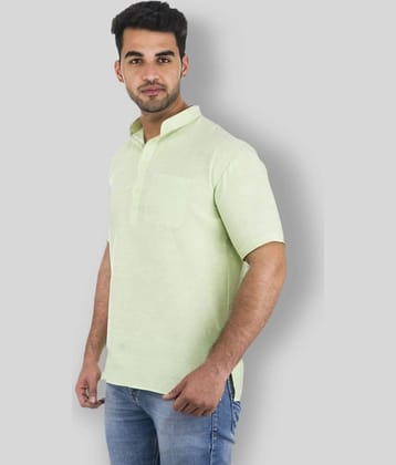 DESHBANDHU DBK Cotton Plain Regular Kurta For Men ( Light Green )
