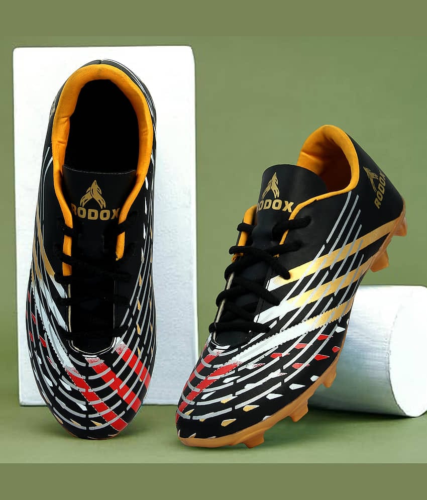 RODOX CARBON-X Black Football Shoes