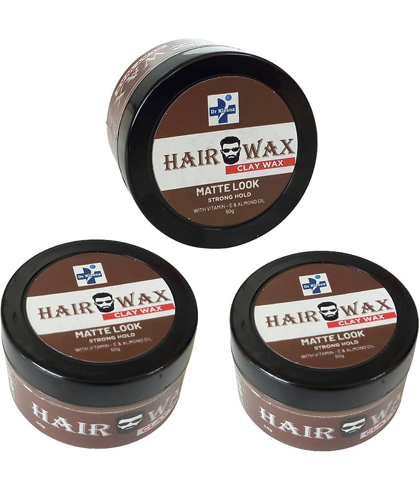 Dr Kleenz Clay Hair Wax, Matte Look Strong Hold Wax 150 g Pack of 3