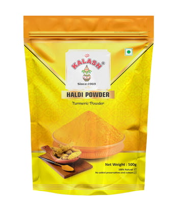 Kalash Turmeric Powder | Haldi Powder | Pure & Natural Turmeric | No Additives or Preservatives 500gm Kalash Turmeric Powder | Haldi Powder | Pure & Natural Turmeric | No Additives or Preservatives 500gm