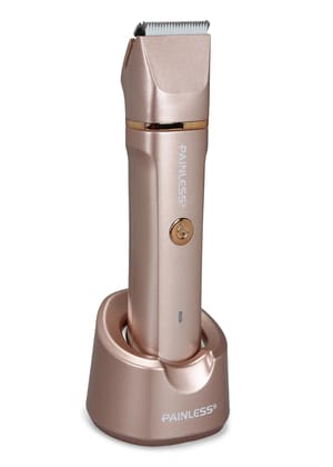 Painless Electric Bikini Trimer & Shaver For Women - Rose Gold | Rechargeable Hair Remover For Arms, Legs, Underarms And Facial Hairs | Cordless & Waterproof Design Body Hair Trimmer Painless Electric Bikini Trimer & Shaver For Women - Rose Gold | Rechar
