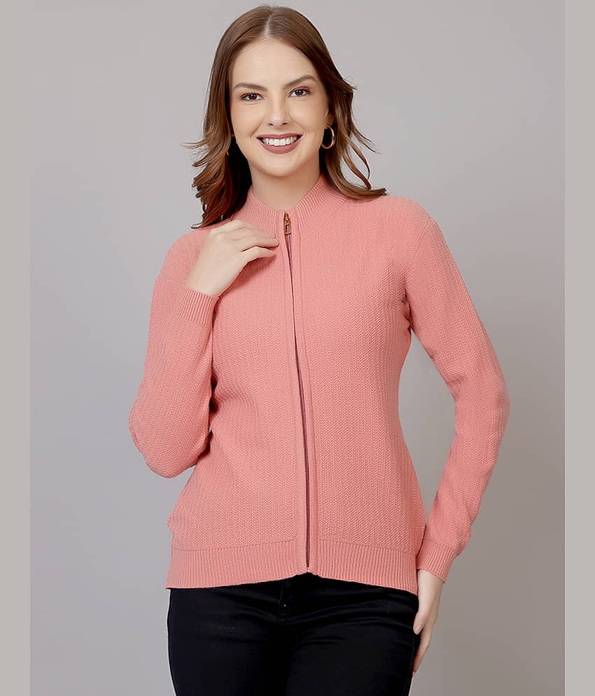FEVERFEW Women Woollen Shirt Collar Cardigan ( Black )