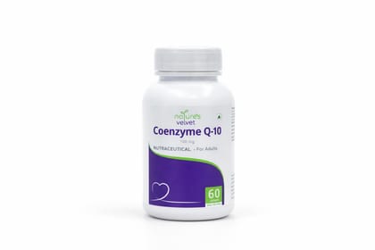 Natures Velvet Coenzyme Q10 (CoQ10) 100mg Softgels for Heart Health & Energy Metabolism, Antioxidant Supplement, Supports Cellular Energy, 60 Softgels
