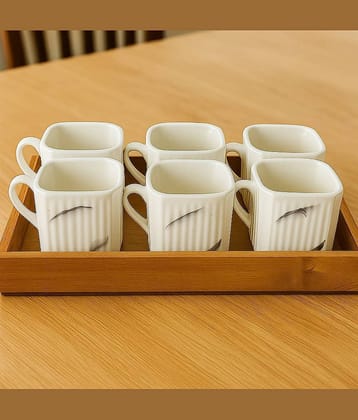 Love Unlimited Solid Bone China Tea Cup 150 ml ( Pack of 6 )
