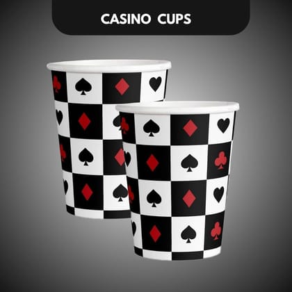Casino Theme Paper Cups - 10PC