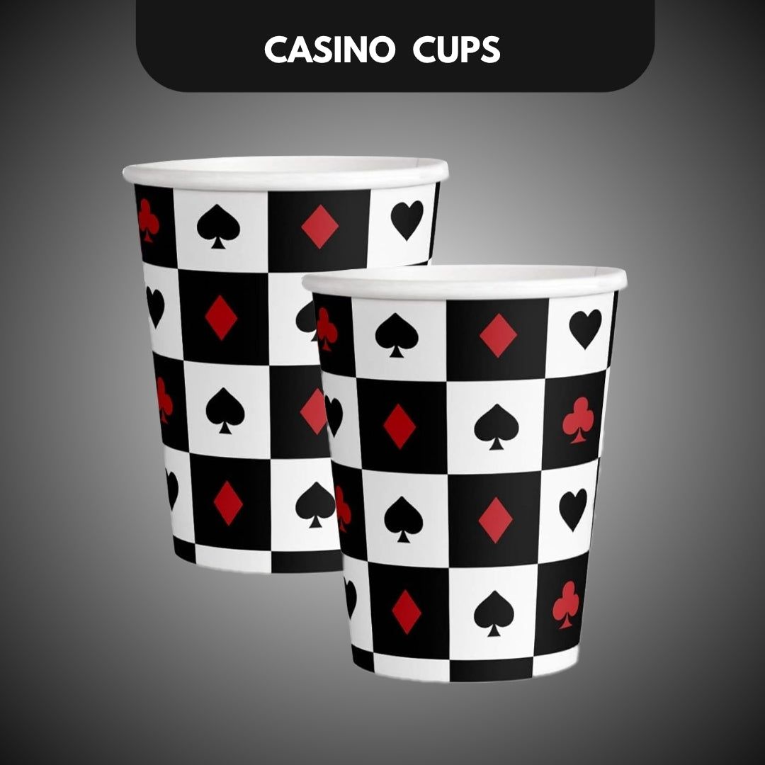 Casino Theme Paper Cups - 10PC