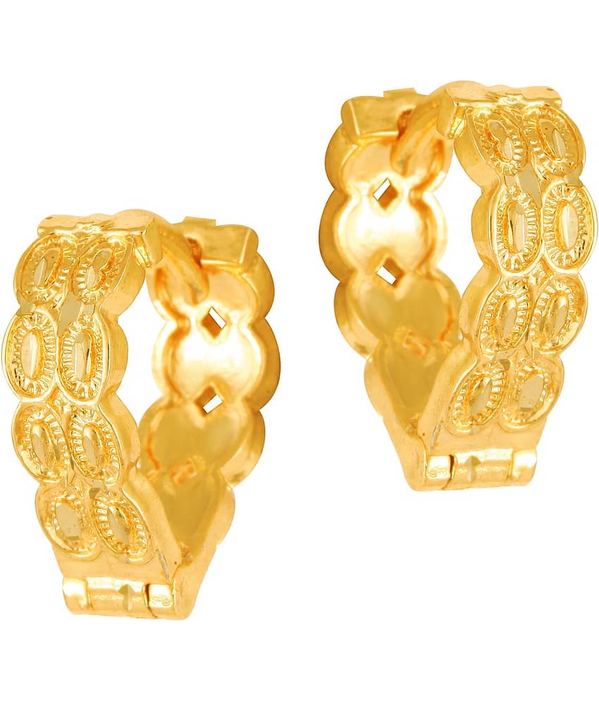 VIVASTRI Golden Clip-Ons Earrings ( Pack of 1 )