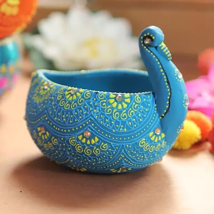 DECOREER Terracotta Swan Tealight Holder