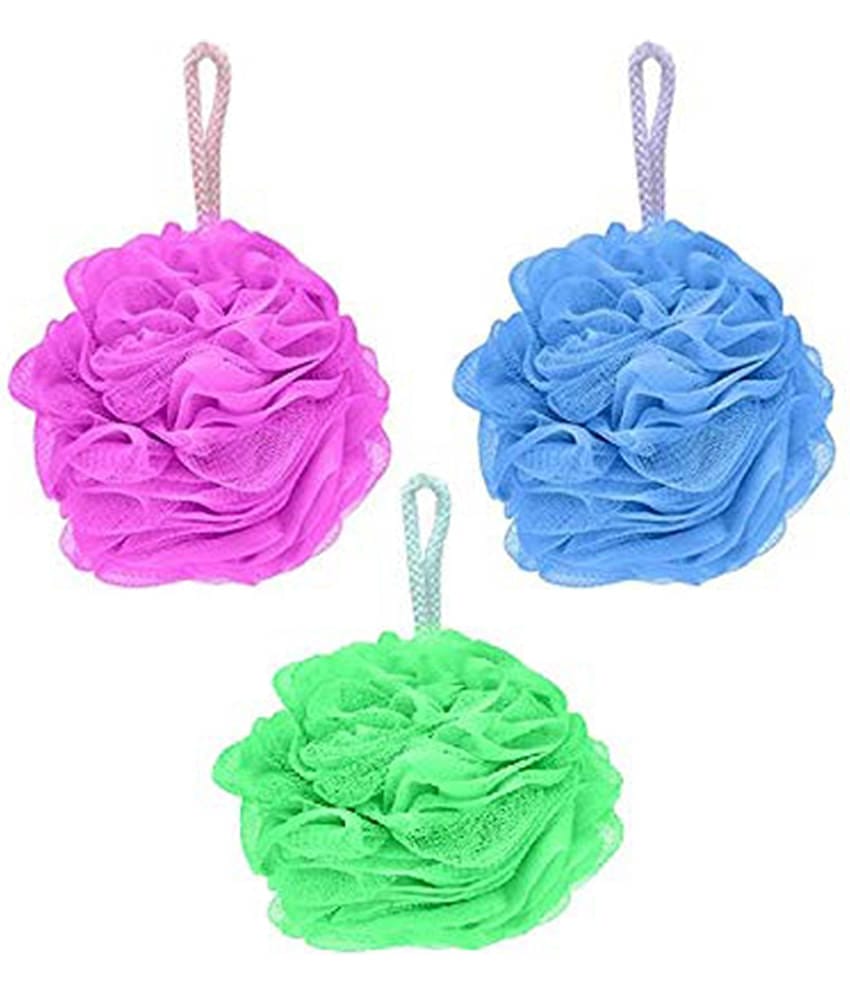 Lenon Round Bath Sponge Loofah Assorted Pack of 3