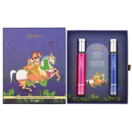 Signature Queen's Love Royal Unisex Perfume Gift Set | Long-Lasting Fragrance for Men & Women | King 30 ml + Queen 30 ml | Perfect Luxury Gift for Any Occasion | Elegant & Alluring Scent