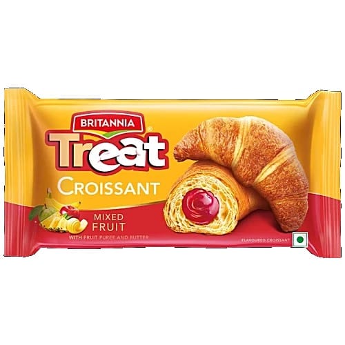Britannia Treat Croissant - Mixed Fruit, soft, 100% Veg, 47 g