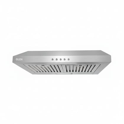 Straight Line Kitchen Chimney with Push Button Control, Baffle filters 60cm 1000 m3/h -Silver (6000 DX SS)