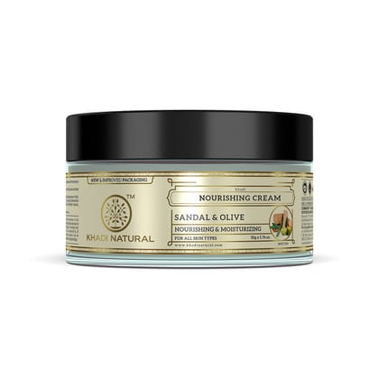 Khadi Natural Sandal & Olive Face Nourishing Cream with Sheabutter - 50gm