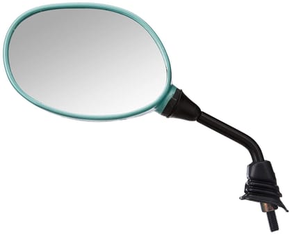 Uno Minda RV-5013LH-GRN Shatterproof Glass Rear View Mirror(Green)-Left Hand for Hero Pleasure