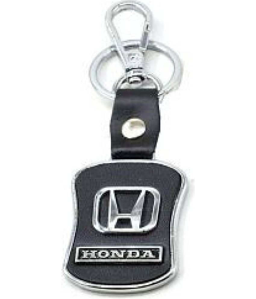 Honda Leather Metal Hook Locking Key Chain