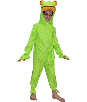 Kaku Fancy Dresses Frog Water Animal Costume -Green, 5-6 Years, For Boys & Girls