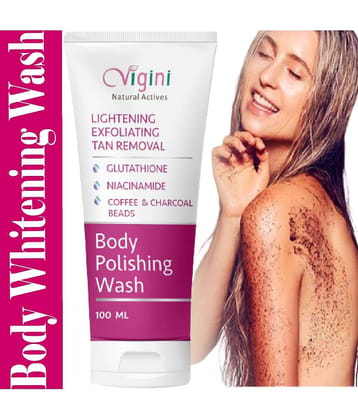 Vigini Skin Lightening Whitening Fairness Body Brightening Polishing Exfoliating Exfoliator D-Tan Pigmentation Dark Spots Removal Remover Scrub Gel Face Wash Glutathione Niacinamide Coffee Charcoal Men & Women Use Cream Serum Facial Kit Goree Gora Oil