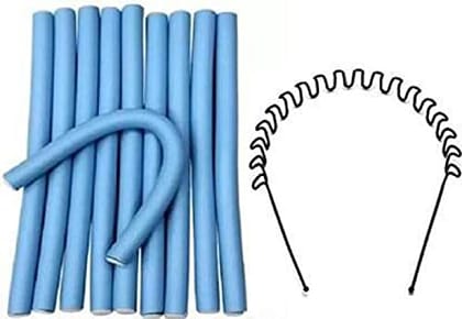 Elecsera Soft Stick Self Holding Roller Pack Of 10 Hair Curler with Hair Band Hair Curler (Multicolor)