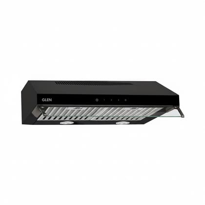 Straight Line Ductfree Kitchen Chimney with Baffle filters 60cm 1000 m3/h -Black (CH6003DFTSBFBL60)