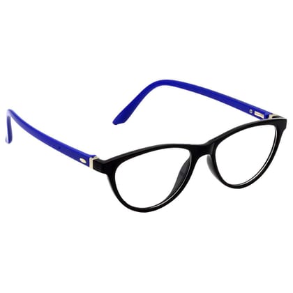 Hrinkar Plastic Full Rim Cat-eyed chasma frame Men & Women - HFRM-BK-BU-13