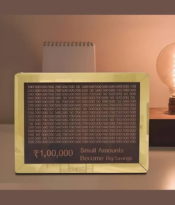 Radhe Creation Wood Brown Piggy Bank ( Pack of 1 )