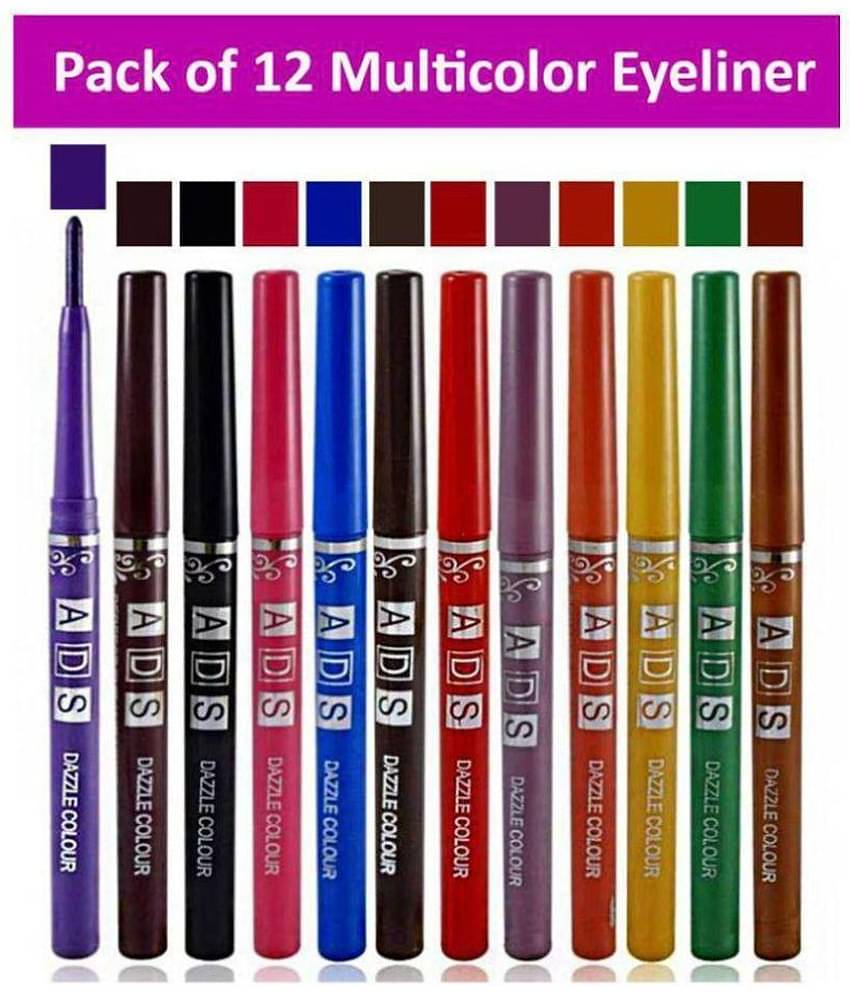 ADS Multicolored Pencil Eyeliner (Set of 12)
