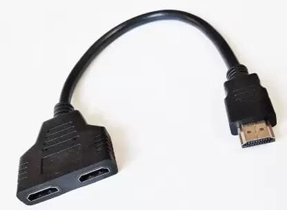 HDMI TO HDMI Y CABLE | 2 Port HDMI Splitter Switcher 2x1 Auto Switch 1 In 2 OutSwitch, Adapter, TV Laptop Cable (Compatible with TV, Projector, LAPTOP, Black) HDMI TO HDMI Y CABLE | 2 Port HDMI Splitter Switcher 2x1 Auto Switch 1 In 2 OutSwitch, Adapter, TV Laptop Cable (Compatible with TV, Projector, LAPTOP, Black)