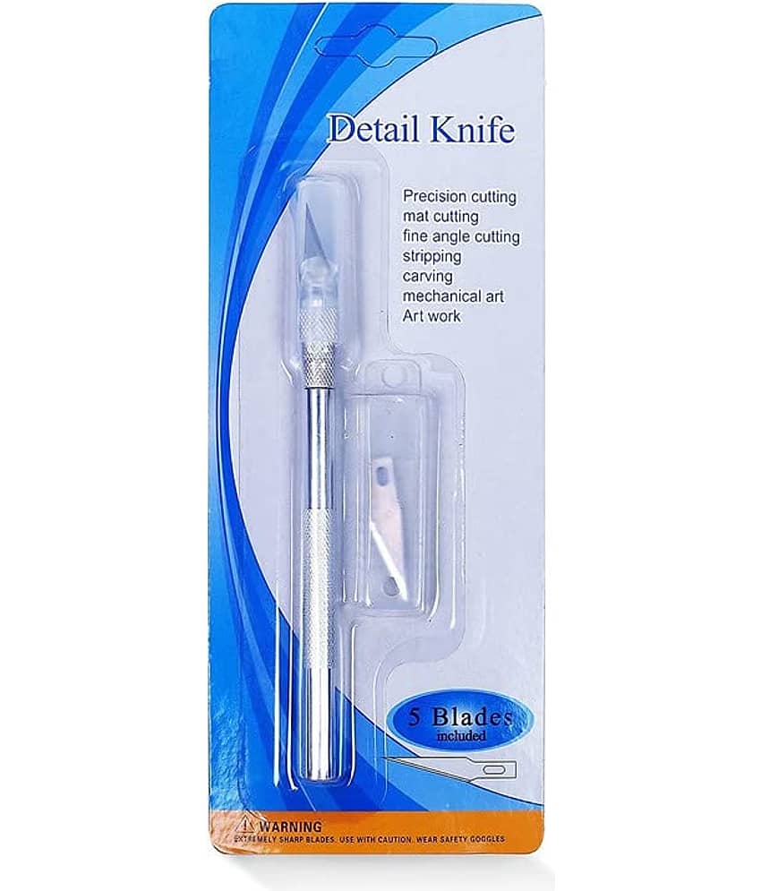 ECLET Detail Pen Knife With 5 Interchangeable Sharp Blades For Carving/Mat Cutting &Paper Cutting (code 20