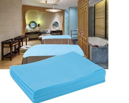 KUDIZE Disposable Non-Woven Laminated Water Proof 30 GSM Bed Sheet for Hospital; Hotel; Spa and Beauty Parlor (42 x 80 Inch)(106.68 x 203.20 cm) (Pack of 10)