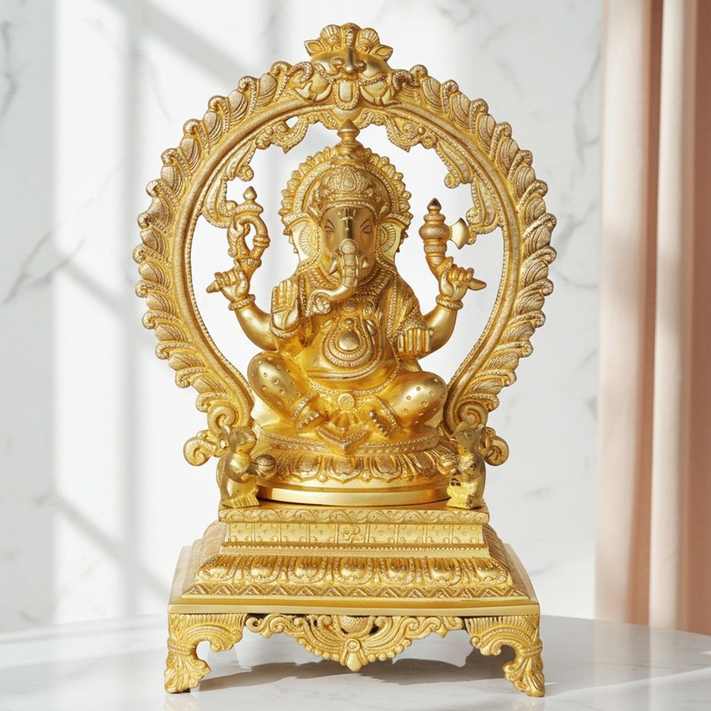 Brass Showpiece Ganesh Ji Statue (BSMAS875 A)