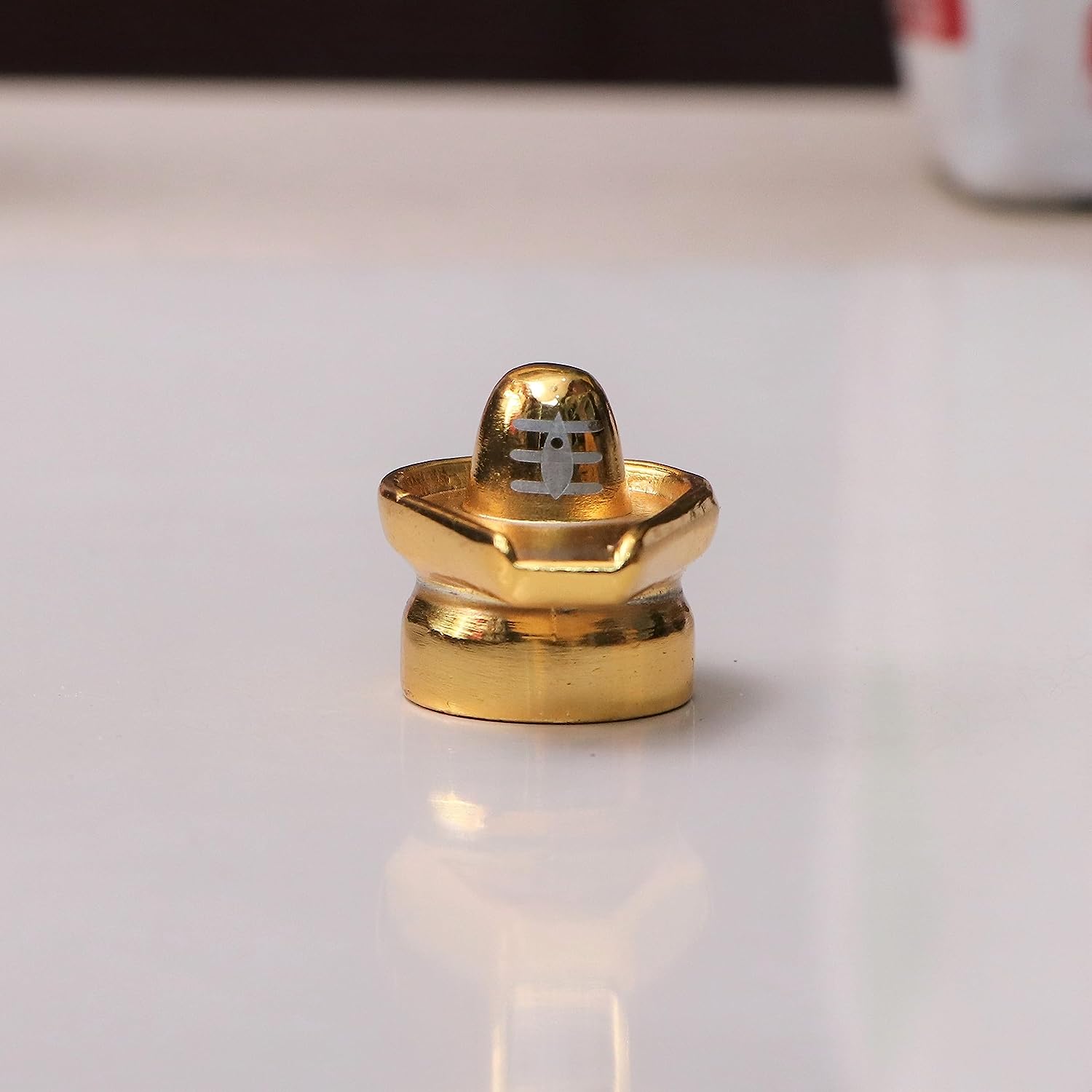 DreamKraft Metal Shivling Idol | 3.5 cm Height | 5x3.5x3.5 cm, Gold