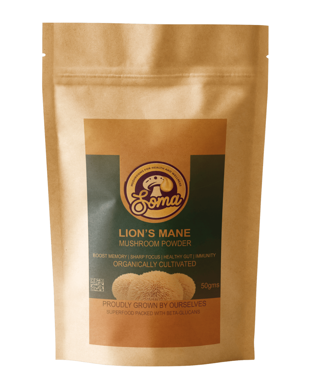 SomaShrooms Lion’s Mane Dried Powder