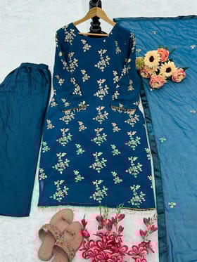 Party Wear Beautiful Top And Bottom With Fancy Dupatta Party Wear Beautiful Top And Bottom With Fancy Dupatta