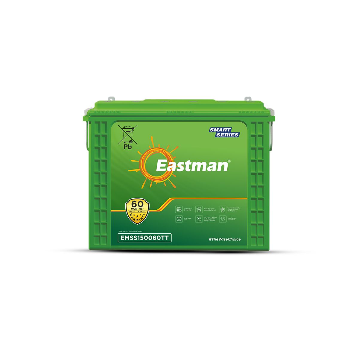 Eastman EMSS150060TT | Tall Tubular | 150 AH Inverter Battery |Warranty 60 (36+24) Months for Home & Office