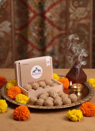 Desi Mitahara's Rice Ladoo - Made with Rice, Jaggery & Cow Ghee - Traditional Indian Sweet - Healthy, Nutritious Snack - 480g Pack - No Artificial Colours - Suitable for All Ages Desi Mitahara's Rice Ladoo - Made with Rice, Jaggery & Cow Ghee - Traditional Indian Sweet - Healthy, Nutritious Snack - 480g Pack - No Artificial Colours - Suitable for All Ages